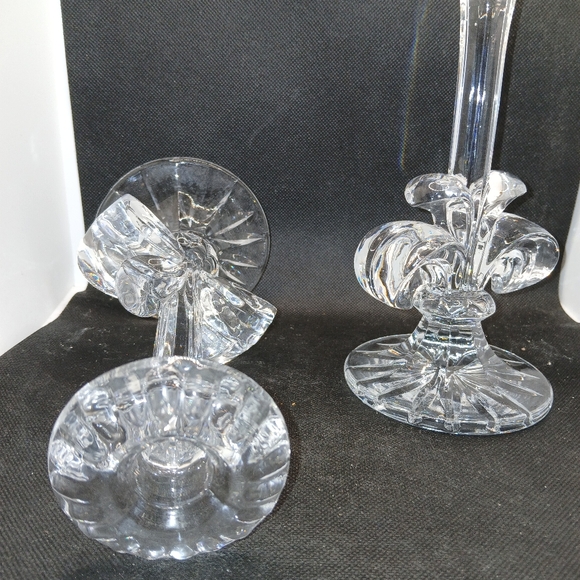 Vintage Russian Crystal Candle Holder 8.5” Tall By 4” in Diameter Set Of 2 L3 - Picture 4 of 6